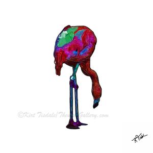 Abstract Flamingos - Featured Art Prints