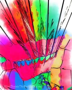 Bright Colors - Abstract Watercolor - Hot Air Balloons