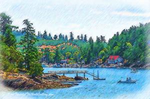 Sketched Scenes from Sailing the Islands in the Pacific Northwest